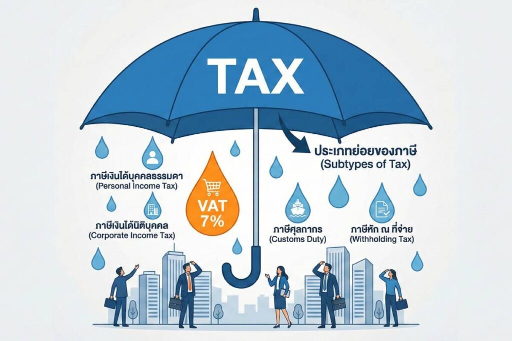 ภาพรวมความแตกต่างระหว่าง Tax ภาษีเงินได้ และ VAT ภาษีมูลค่าเพิ่ม